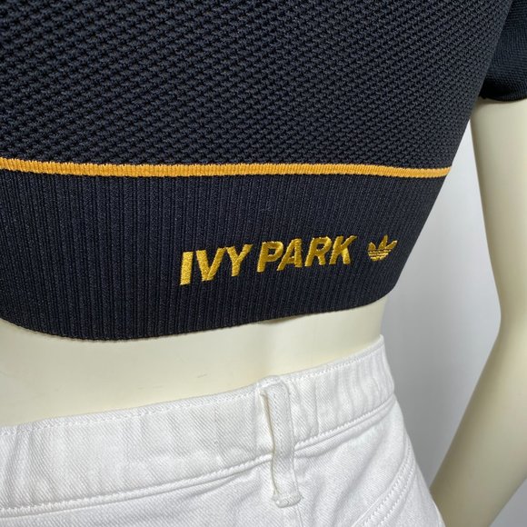 ADIDAS x IVY PARK Black Mesh Knit Crop Top - Picture 7 of 8
